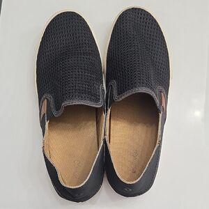 Olukai Black Slip-On Loafers for Women